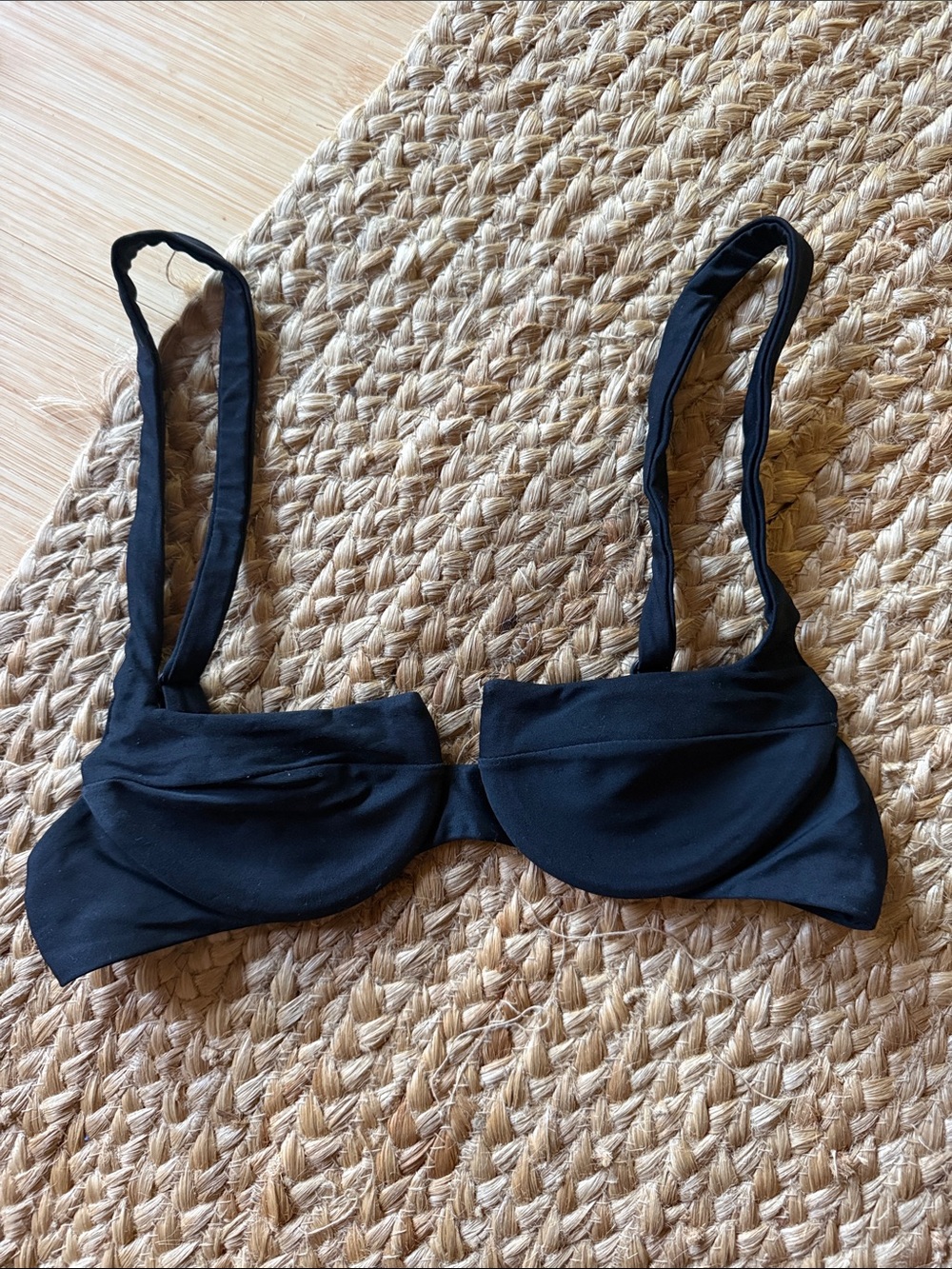 Women's Black Underwire Bikini Top - Supportive Swim Bra